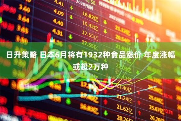 日升策略 日本6月将有1932种食品涨价 年度涨幅或超2万种