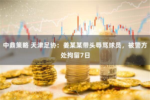 中鼎策略 天津足协：姜某某带头辱骂球员，被警方处拘留7日
